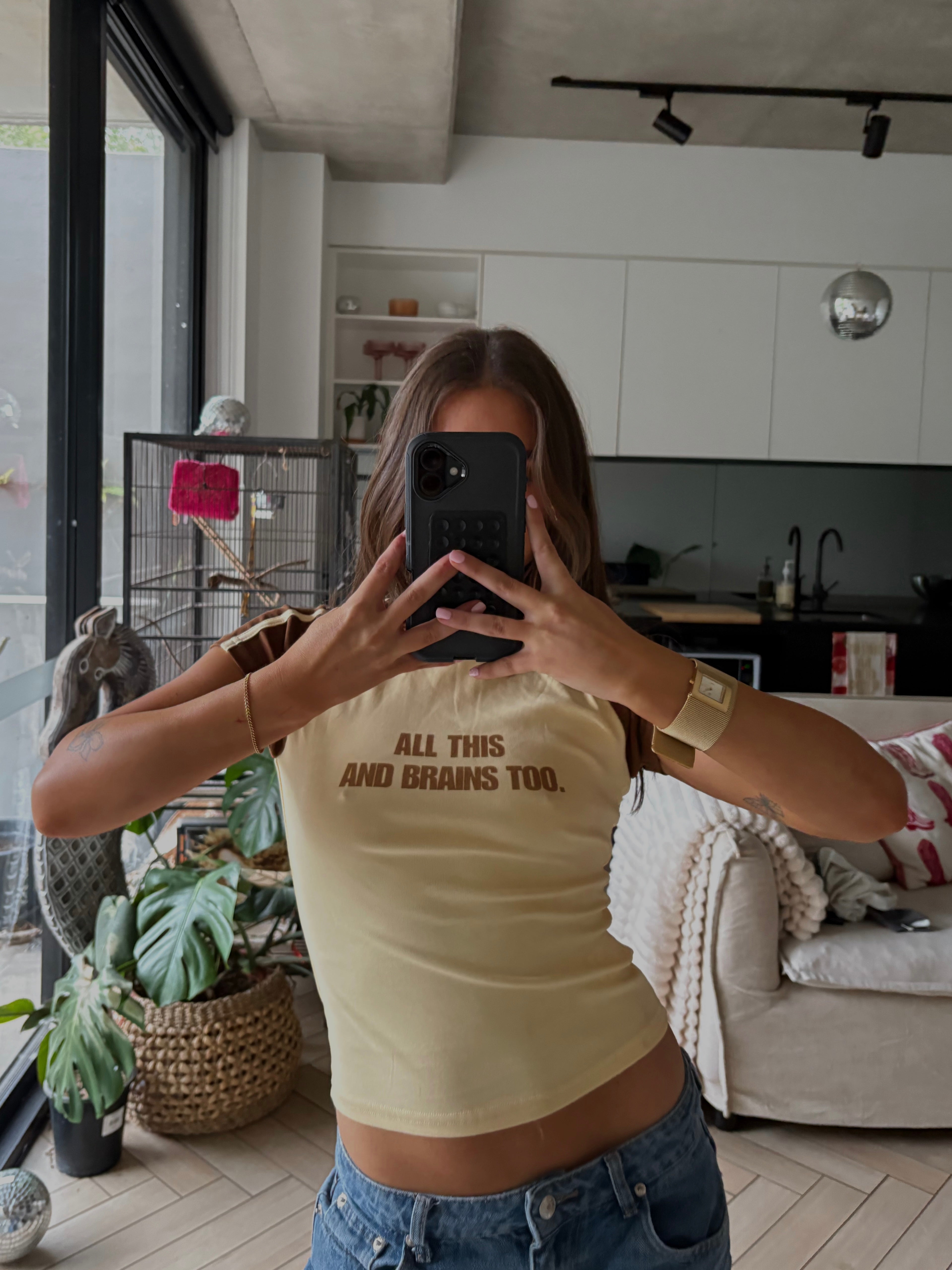 ALL THIS AND BRAINS TOO TEE